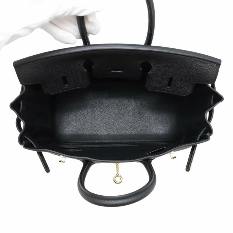 エルメス バーキン25 ブラック/ゴールド金具 トゴ U刻印 HERMES Birkin ハンドバッグ 黒