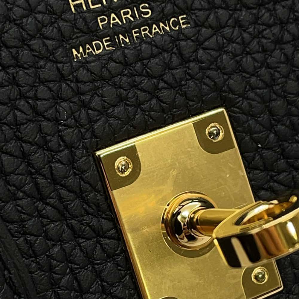 エルメス バーキン25 ブラック/ゴールド金具 トゴ U刻印 HERMES Birkin ハンドバッグ 黒