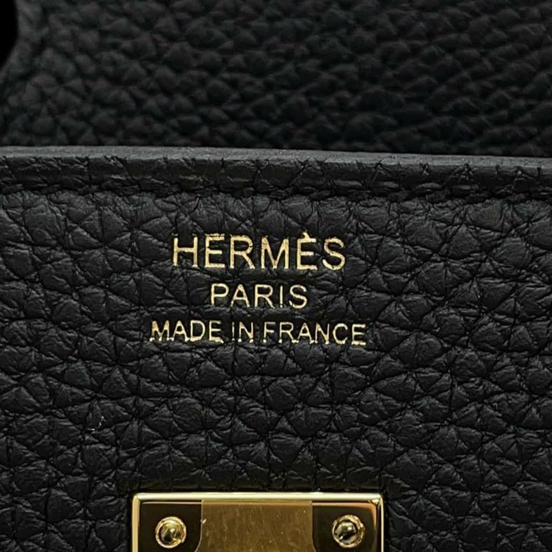 エルメス バーキン25 ブラック/ゴールド金具 トゴ U刻印 HERMES Birkin ハンドバッグ 黒