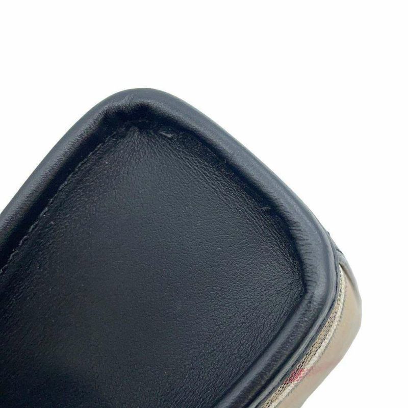 バーバリー トートバッグ チェック ロゴ PVC レザー BURBERRY 2wayショルダー ハンドバッグ 黒