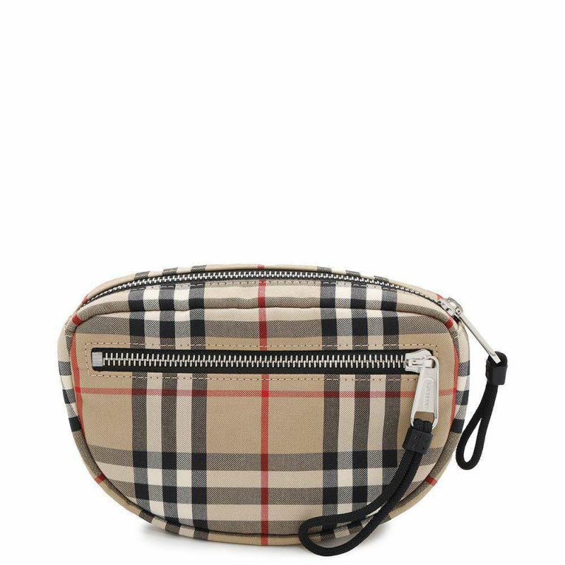 バーバリー ボディバッグ ナイロン BURBERRY バッグ ウエストポーチ 黒