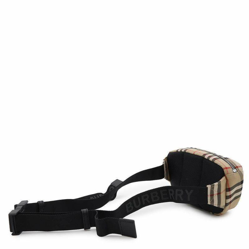 バーバリー ボディバッグ ナイロン BURBERRY バッグ ウエストポーチ 黒