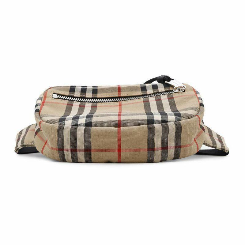 バーバリー ボディバッグ ナイロン BURBERRY バッグ ウエストポーチ 黒