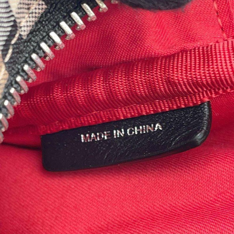 バーバリー ボディバッグ ナイロン BURBERRY バッグ ウエストポーチ 黒