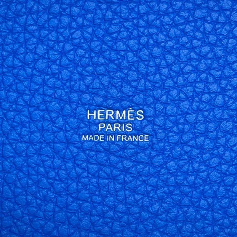 エルメス ハンドバッグ ピコタンロックMM ブルーフランス/シルバー金具 トリヨンクレマンス W刻印