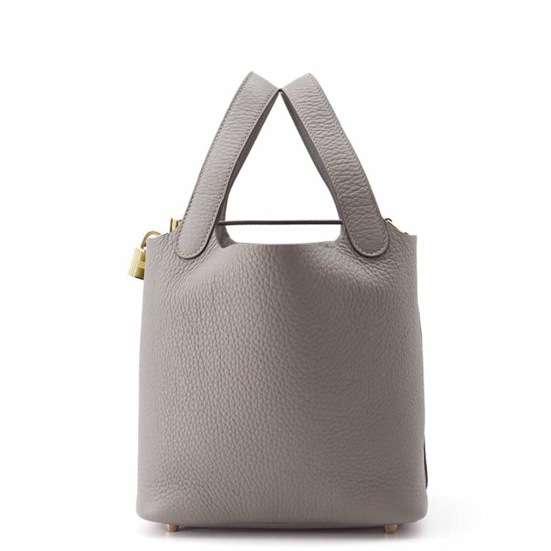 エルメス ハンドバッグ ピコタンロックPM グリメイヤー/ゴールド金具 トリヨンクレマンス W刻印