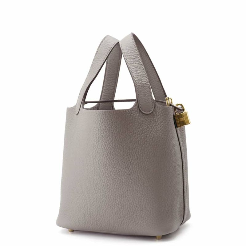 エルメス ハンドバッグ ピコタンロックPM グリメイヤー/ゴールド金具 トリヨンクレマンス W刻印