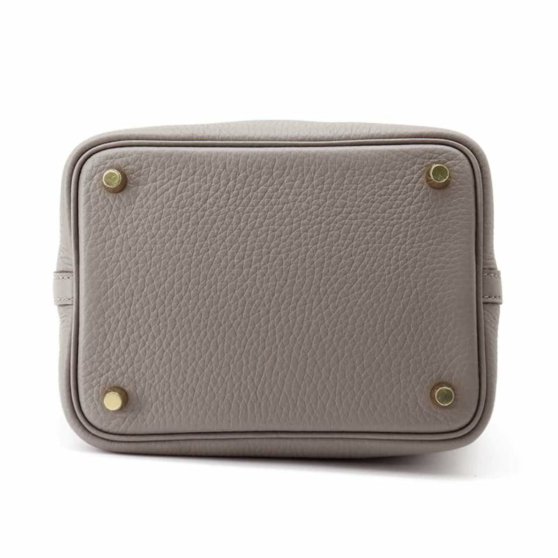 エルメス ハンドバッグ ピコタンロックPM グリメイヤー/ゴールド金具 トリヨンクレマンス W刻印