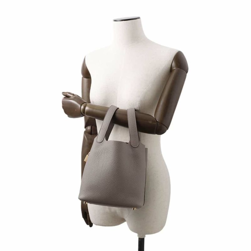 エルメス ハンドバッグ ピコタンロックPM グリメイヤー/ゴールド金具 トリヨンクレマンス W刻印