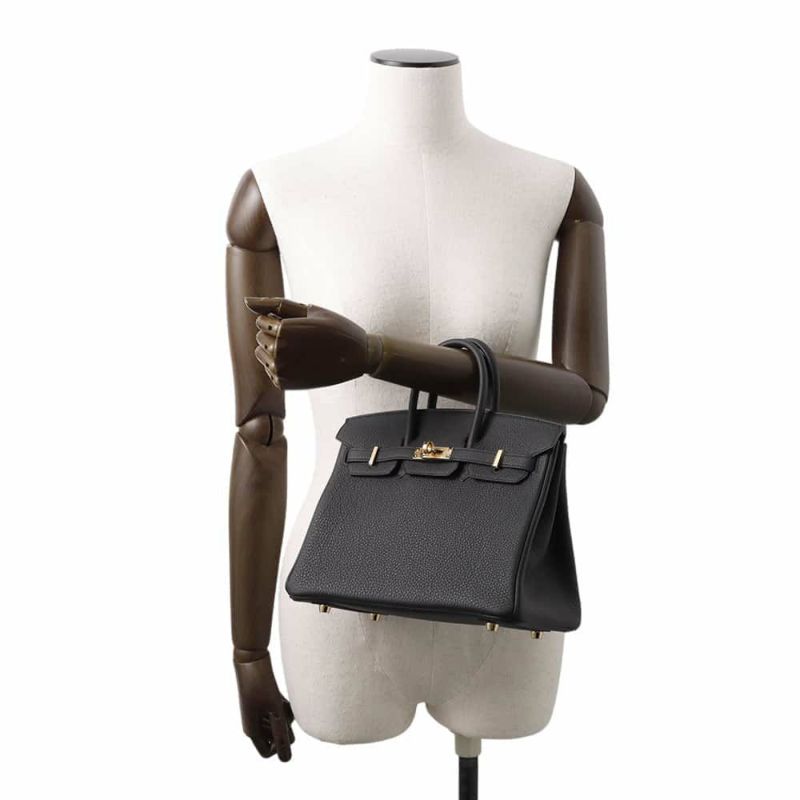 エルメス バーキン25 ブラック/ゴールド金具 トゴ W刻印 HERMES Birkin ハンドバッグ 黒