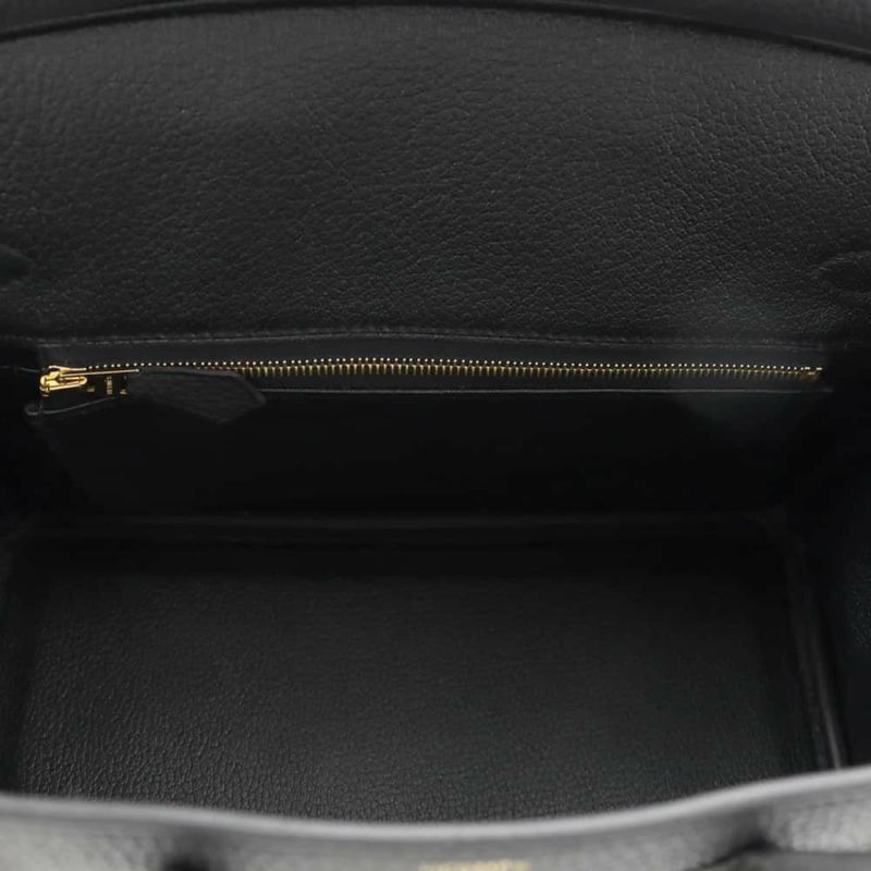 エルメス バーキン25 ブラック/ゴールド金具 トゴ W刻印 HERMES Birkin ハンドバッグ 黒
