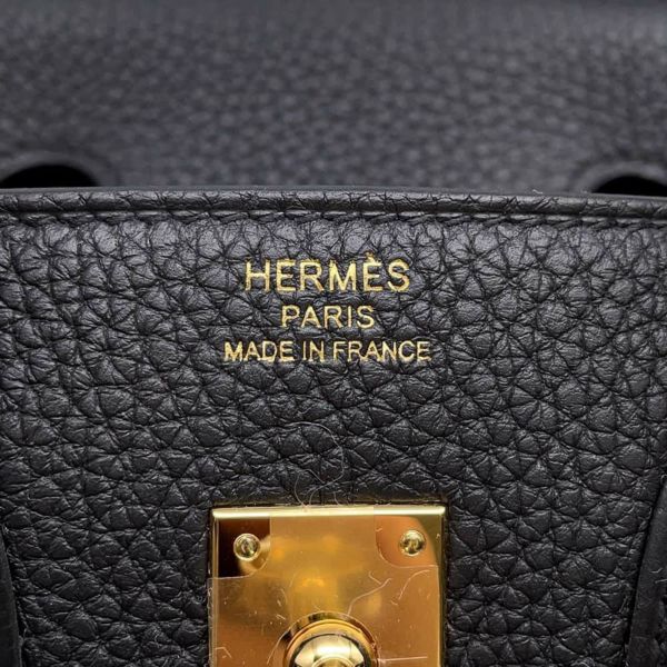 エルメス バーキン25 ブラック/ゴールド金具 トゴ W刻印 HERMES Birkin ハンドバッグ 黒