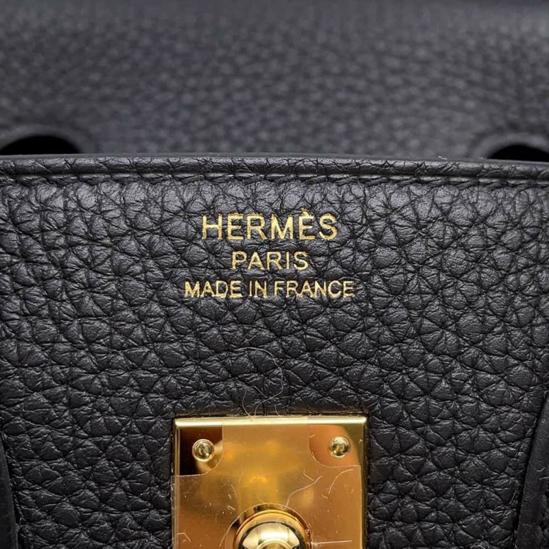 エルメス バーキン25 ブラック/ゴールド金具 トゴ W刻印 HERMES Birkin ハンドバッグ 黒