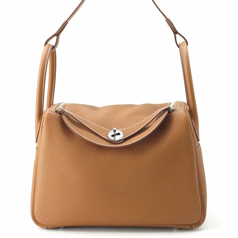 エルメス ハンドバッグ リンディ30 ゴールド/シルバー金具 トリヨンクレマンス W刻印 2wayショルダー