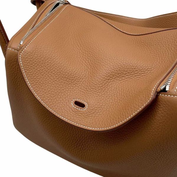 エルメス ハンドバッグ リンディ30 ゴールド/シルバー金具 トリヨンクレマンス W刻印 2wayショルダー