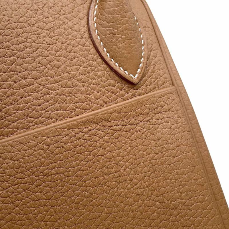 エルメス ハンドバッグ リンディ30 ゴールド/シルバー金具 トリヨンクレマンス W刻印 2wayショルダー