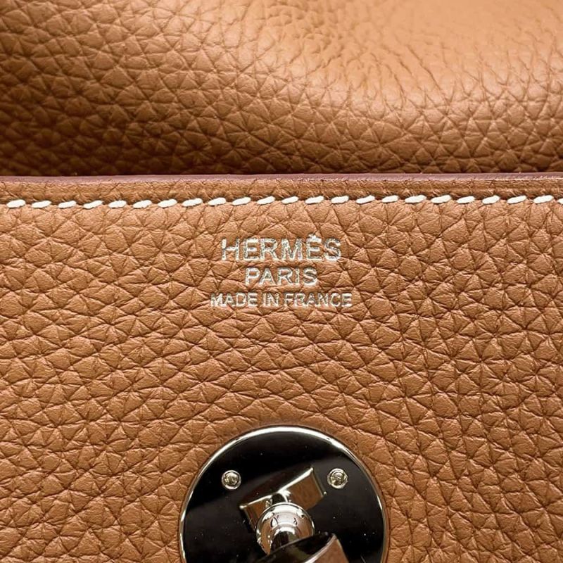 エルメス ハンドバッグ リンディ30 ゴールド/シルバー金具 トリヨンクレマンス W刻印 2wayショルダー