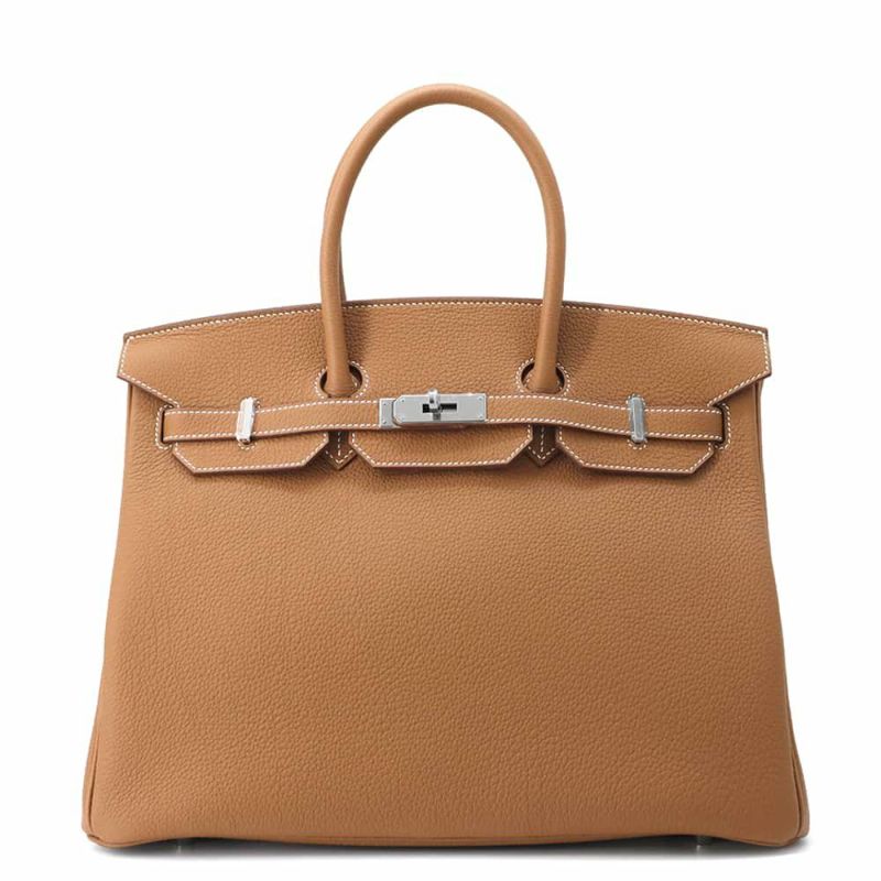 エルメス バーキン35 ゴールド/シルバー金具 トゴ W刻印 HERMES Birkin ハンドバッグ