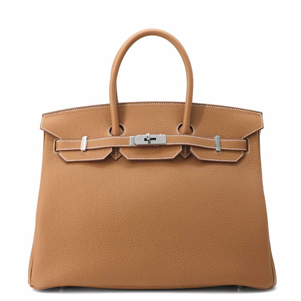 エルメス バーキン35 ゴールド/シルバー金具 トゴ W刻印 HERMES Birkin ハンドバッグ
