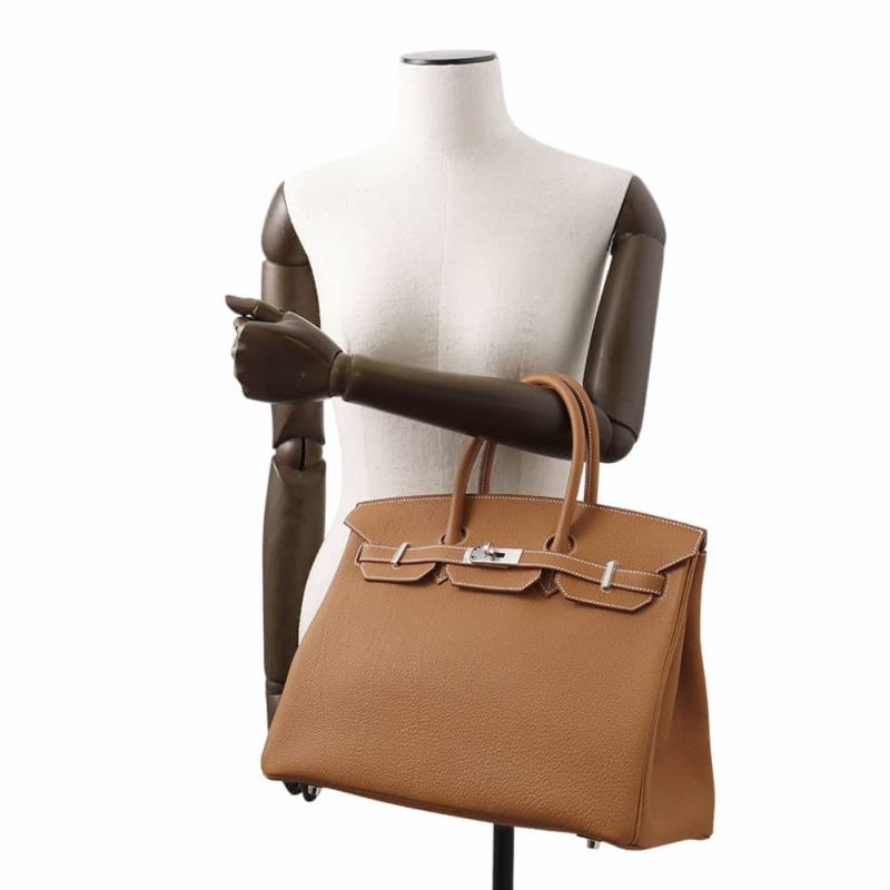 エルメス バーキン35 ゴールド/シルバー金具 トゴ W刻印 HERMES Birkin ハンドバッグ