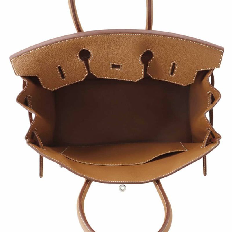 エルメス バーキン35 ゴールド/シルバー金具 トゴ W刻印 HERMES Birkin ハンドバッグ