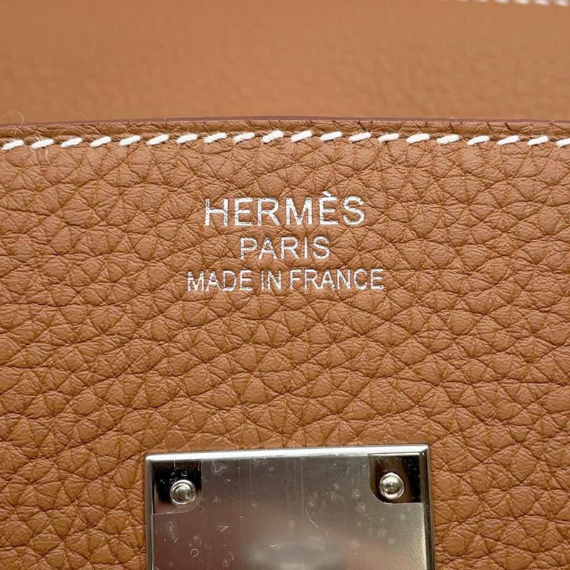 エルメス バーキン35 ゴールド/シルバー金具 トゴ W刻印 HERMES Birkin ハンドバッグ