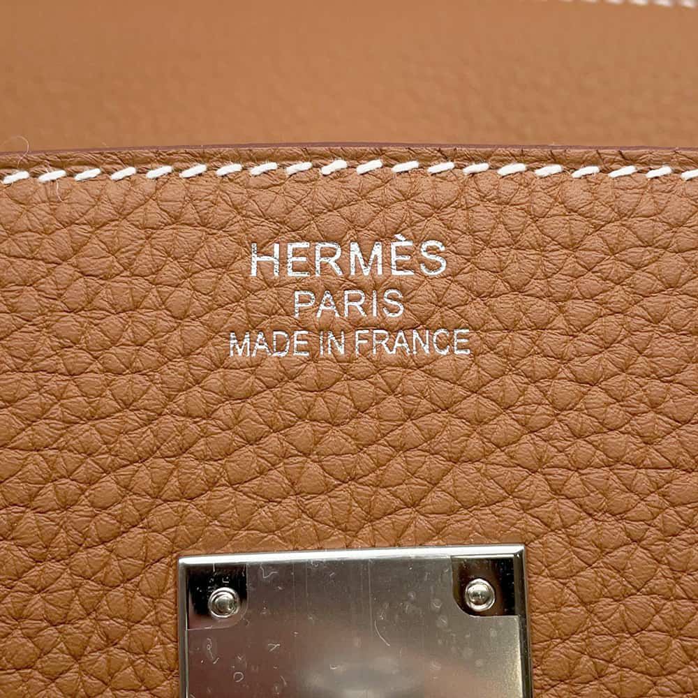 エルメス バーキン35 ゴールド/シルバー金具 トゴ W刻印 HERMES Birkin ハンドバッグ