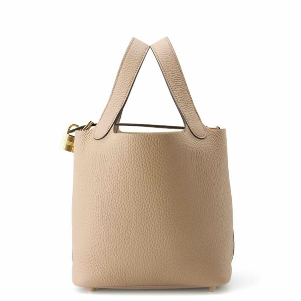 エルメス ハンドバッグ ピコタンロックPM ベージュマルファ/ゴールド金具 トリヨンクレマンス W刻印