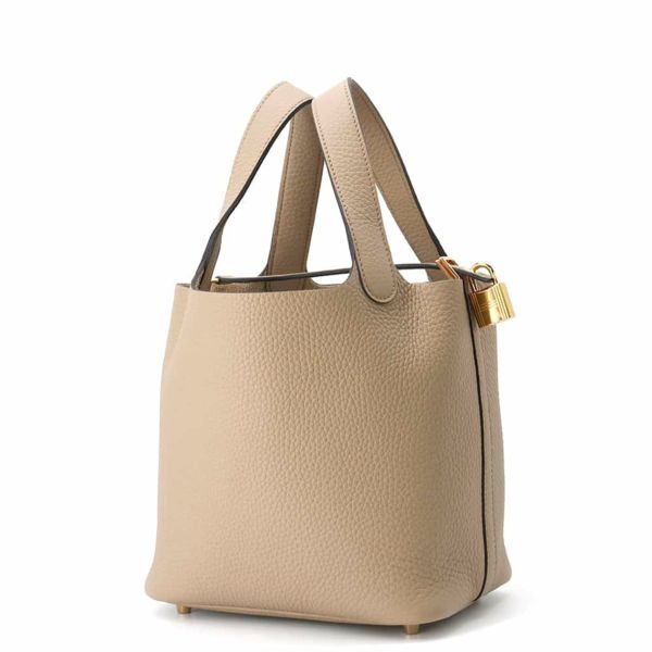 エルメス ハンドバッグ ピコタンロックPM ベージュマルファ/ゴールド金具 トリヨンクレマンス W刻印