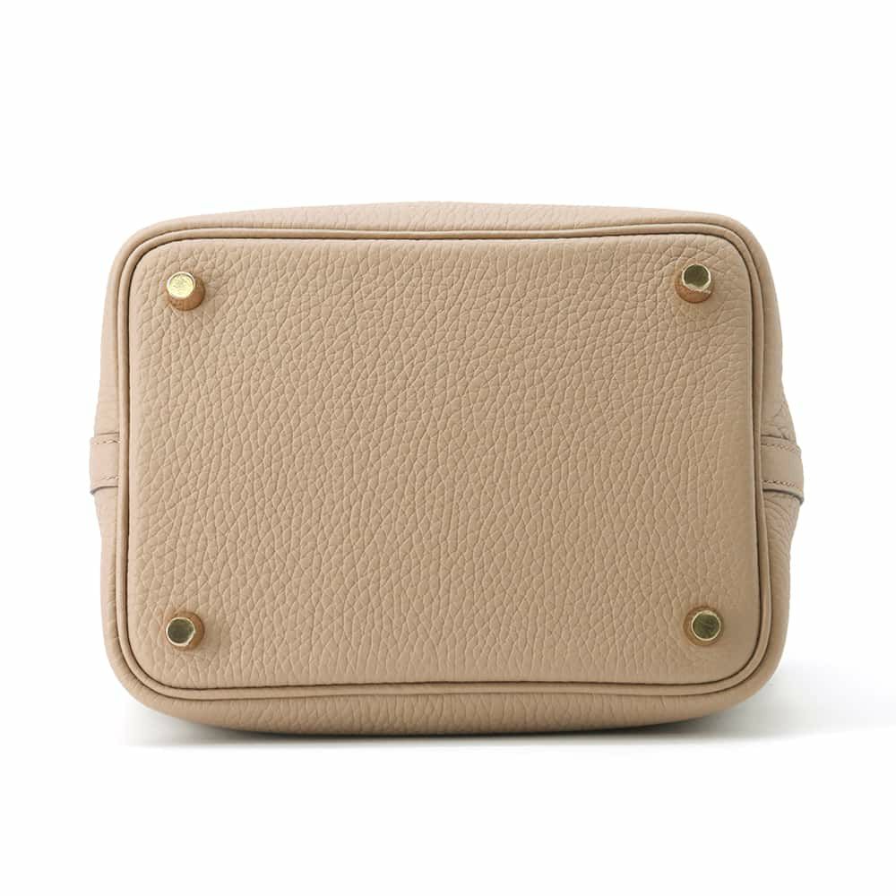 エルメス ハンドバッグ ピコタンロックPM ベージュマルファ/ゴールド金具 トリヨンクレマンス W刻印