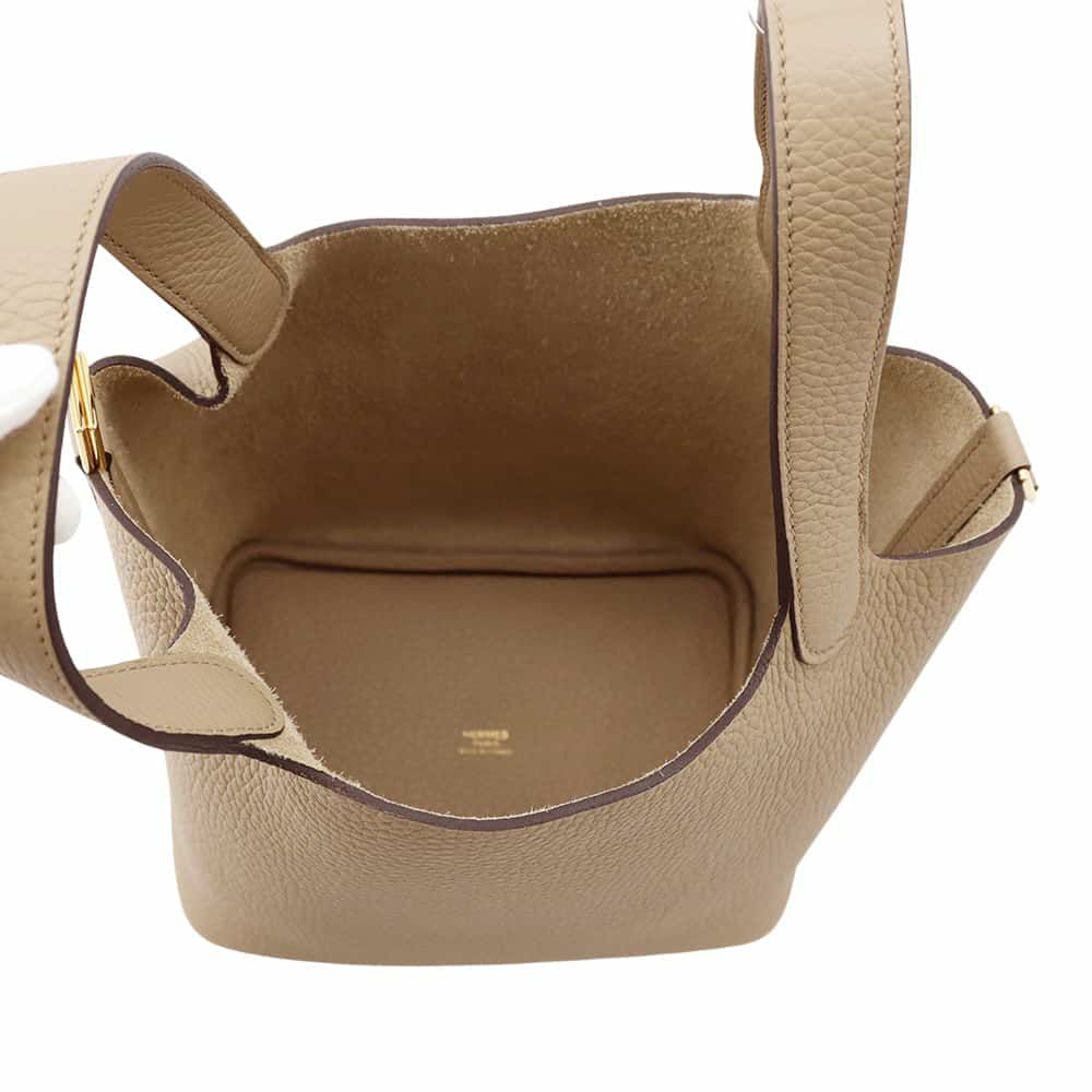 エルメス ハンドバッグ ピコタンロックPM ベージュマルファ/ゴールド金具 トリヨンクレマンス W刻印