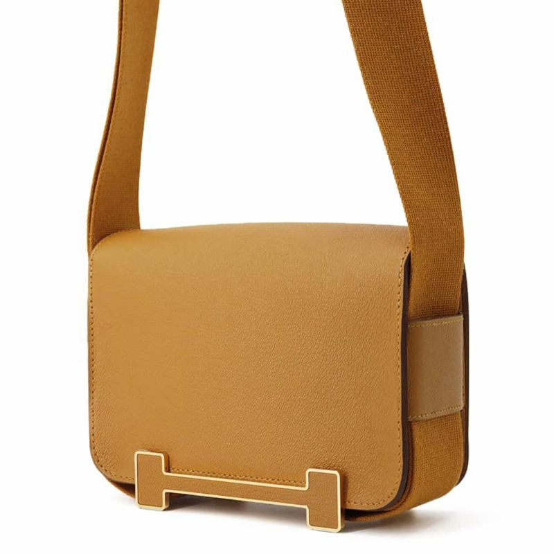 エルメス ショルダーバッグ ゲタ キャメル/ゴールド金具 シェブルミゾル W刻印 HERMES バッグ シェーブル