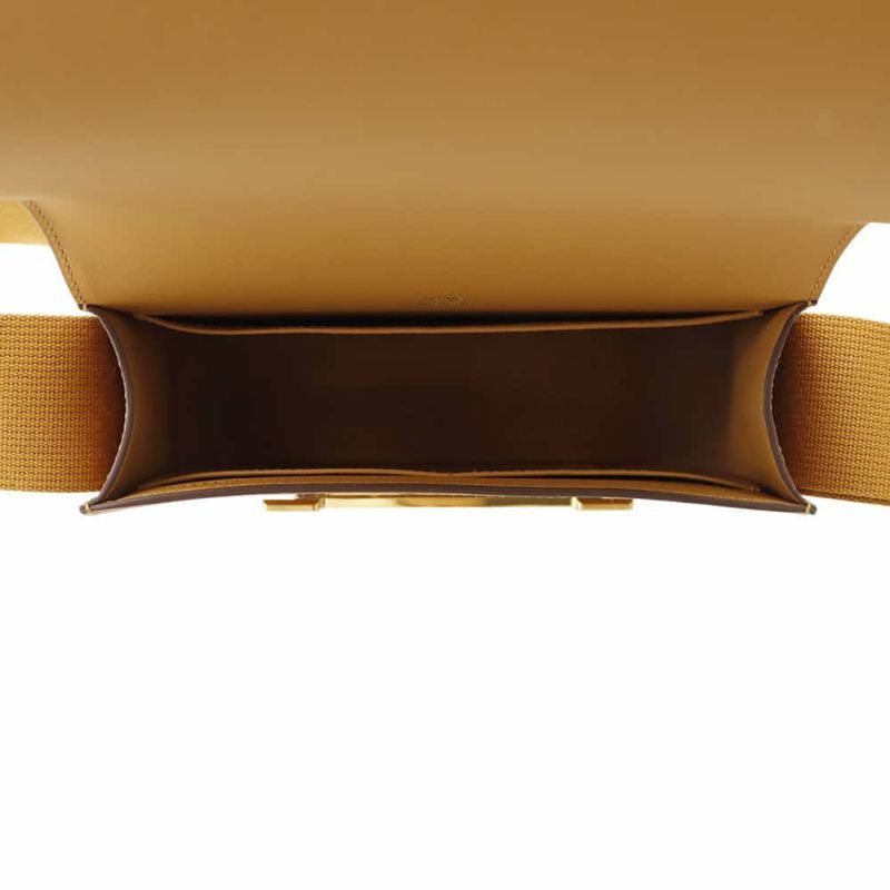 エルメス ショルダーバッグ ゲタ キャメル/ゴールド金具 シェブルミゾル W刻印 HERMES バッグ シェーブル