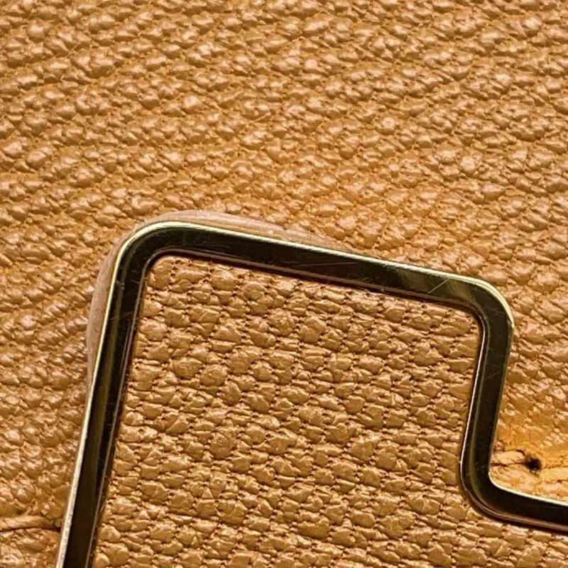 エルメス ショルダーバッグ ゲタ キャメル/ゴールド金具 シェブルミゾル W刻印 HERMES バッグ シェーブル