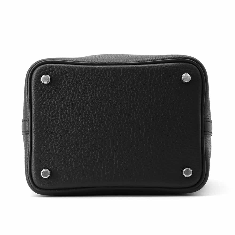 エルメス ハンドバッグ ピコタンロックPM ブラック/シルバー金具 トリヨンクレマンス W刻印 黒