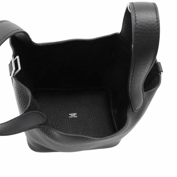 エルメス ハンドバッグ ピコタンロックPM ブラック/シルバー金具 トリヨンクレマンス W刻印 黒