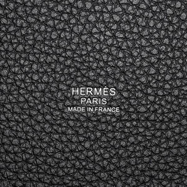 エルメス ハンドバッグ ピコタンロックMM ブラック/シルバー金具 トリヨンクレマンス W刻印 黒