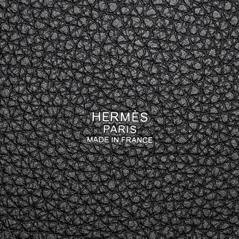 エルメス ハンドバッグ ピコタンロックMM ブラック/シルバー金具 トリヨンクレマンス W刻印 黒