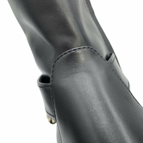 シャネル ロングブーツ ココマーク チェーン レディースサイズ37C G39171 CHANEL 靴 黒