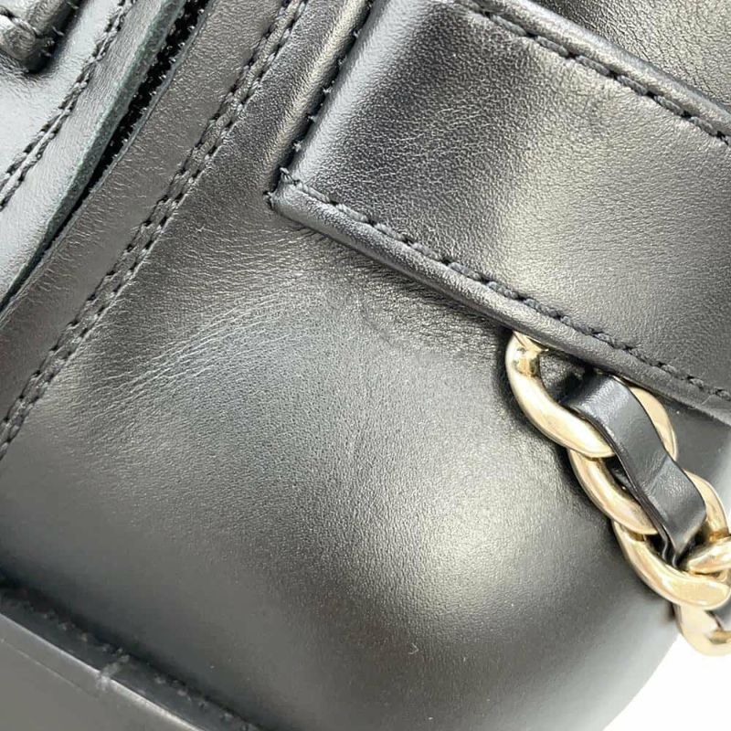 シャネル ロングブーツ ココマーク チェーン レディースサイズ37C G39171 CHANEL 靴 黒