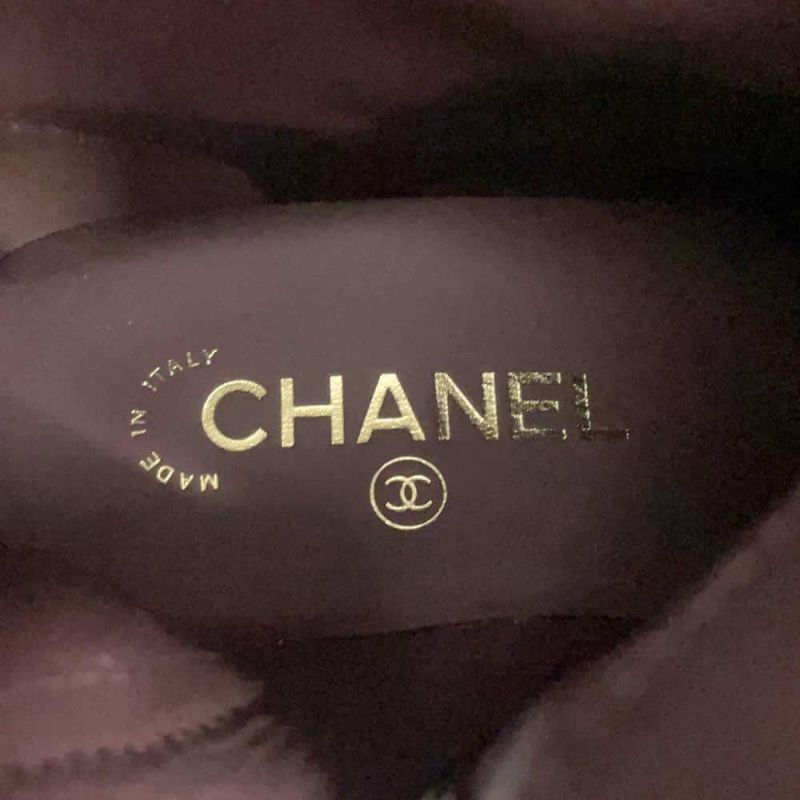 シャネル ロングブーツ ココマーク チェーン レディースサイズ37C G39171 CHANEL 靴 黒