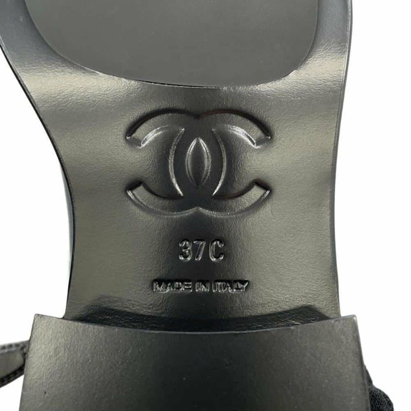 シャネル ロングブーツ ココマーク チェーン レディースサイズ37C G39171 CHANEL 靴 黒