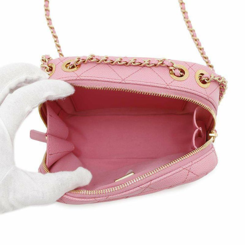 シャネル チェーンショルダーバッグ マトラッセ ココマーク カメラバッグ キャビアスキン CHANEL 2way