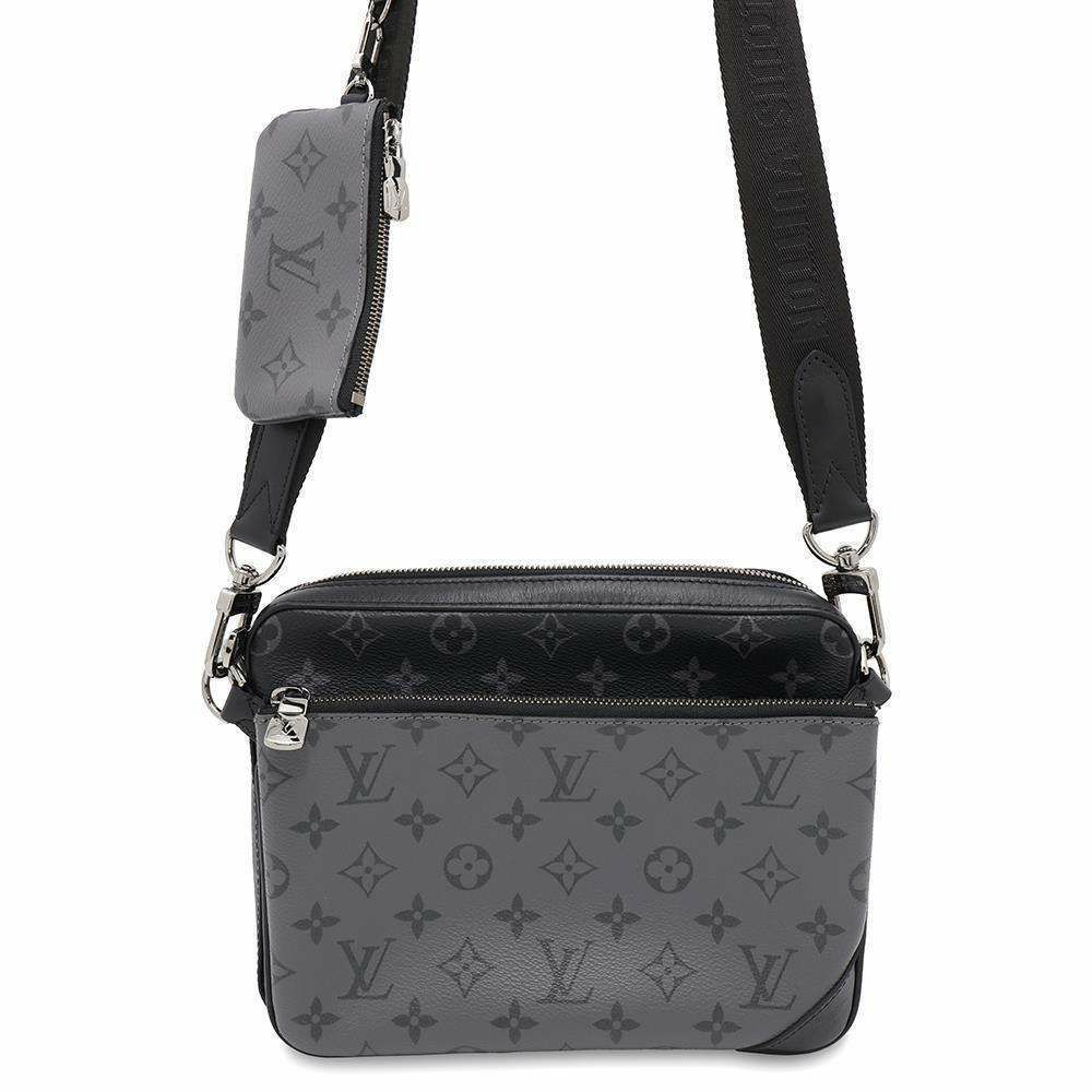 ルイヴィトン ショルダーバッグ モノグラム・エクリプス リバース トリオ・メッセンジャー M69443 LOUIS VUITTON 黒 ブラック