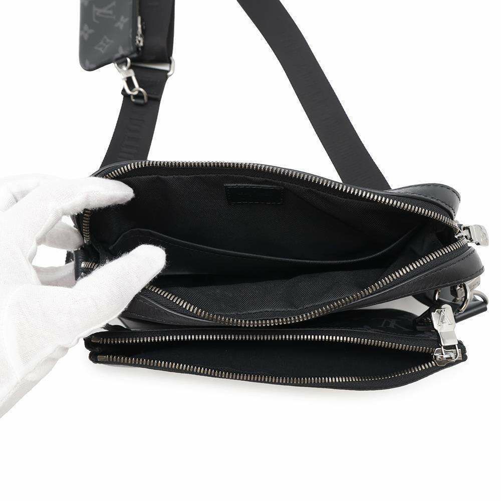 ルイヴィトン ショルダーバッグ モノグラム・エクリプス リバース トリオ・メッセンジャー M69443 LOUIS VUITTON 黒 ブラック