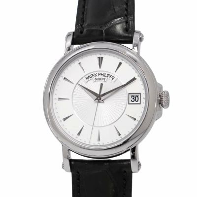 パテックフィリップ カラトラバ オフィサー 5153G-010 PATEK PHILIPPE 腕時計 シルバー文字盤 安心保証