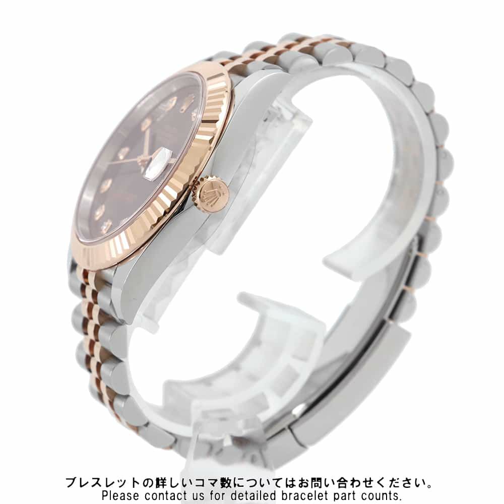 ロレックス デイトジャスト41 SS/K18PG 126331G ROLEX 腕時計 チョコレート文字盤 10Pダイヤ　エバーローズゴールド