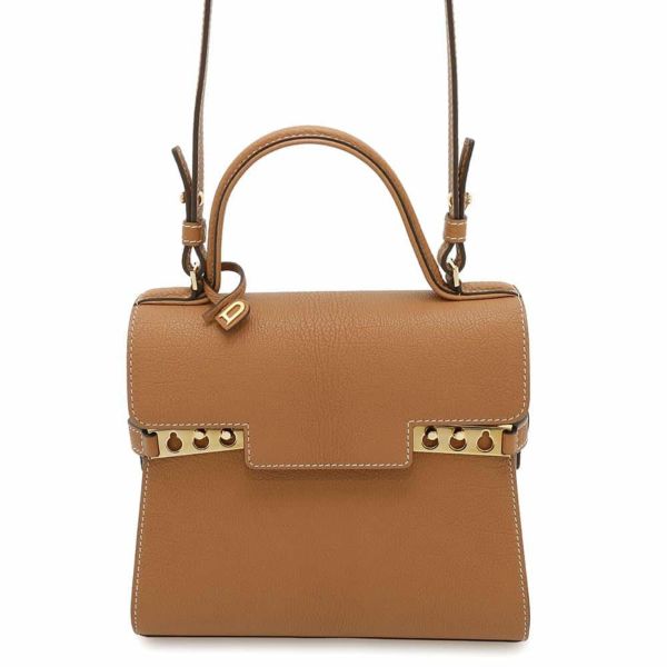 デルヴォー ハンドバッグ タンペートPM クリスピーカーフレザー AA0612AMF0ADNDO 2way ブラウン デルボー