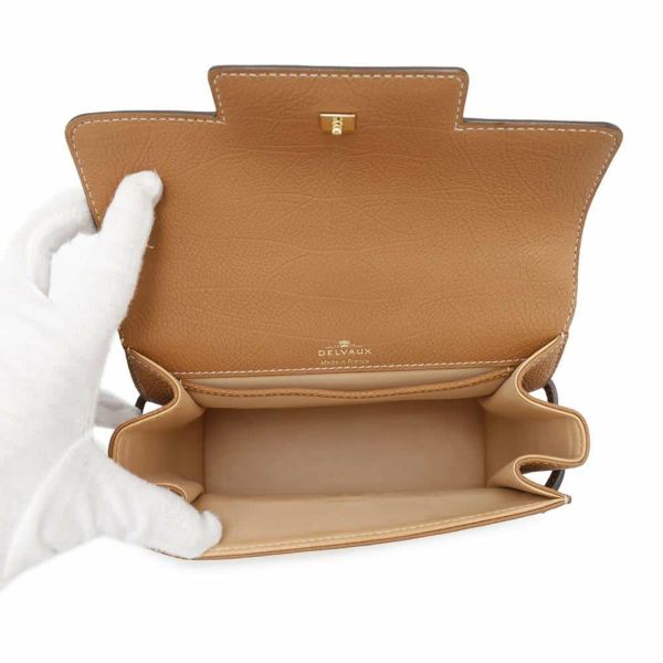 デルヴォー ハンドバッグ タンペートPM クリスピーカーフレザー AA0612AMF0ADNDO 2way ブラウン デルボー