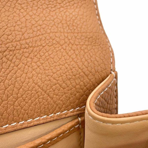 デルヴォー ハンドバッグ タンペートPM クリスピーカーフレザー AA0612AMF0ADNDO 2way ブラウン デルボー